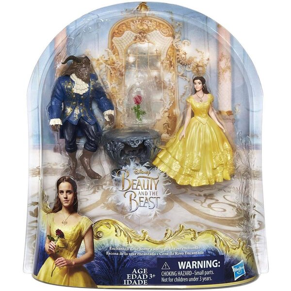 Disney „Die Schöne und das Biest“ mit verzauberter rosa Szenenpuppe für Kinder ab 3 Jahren