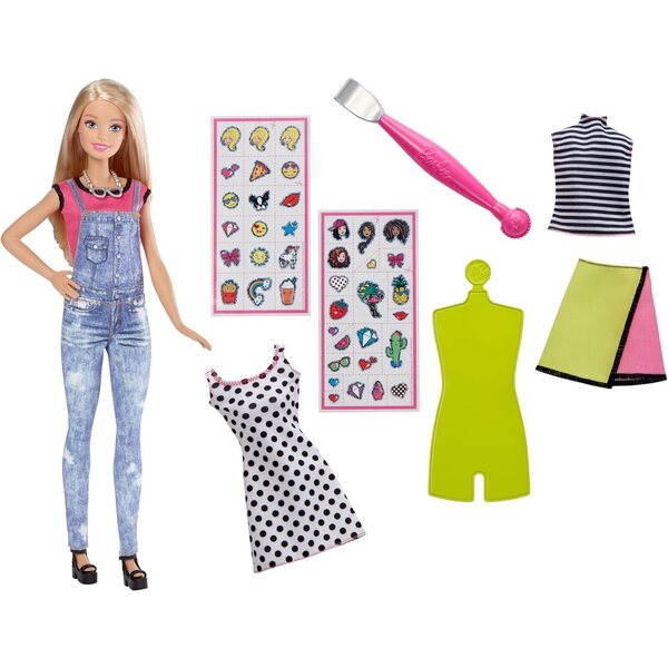 Barbie DIY Mode Émoticône – Kreativitätsset mit über 40 Aufklebern und anpassbarer Kleidung