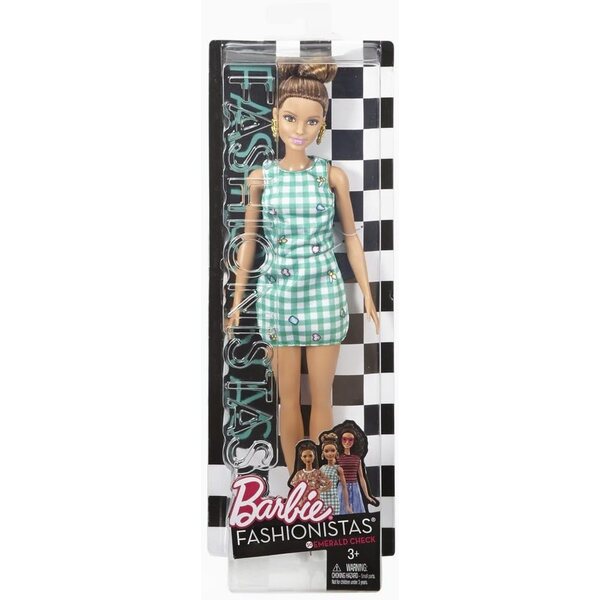 Barbie Fashionistas 50 Vichy: Puppe mit kariertem Kleid und trendigen Accessoires