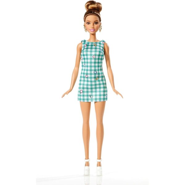 Barbie Fashionistas 50 Vichy: Puppe mit kariertem Kleid und trendigen Accessoires