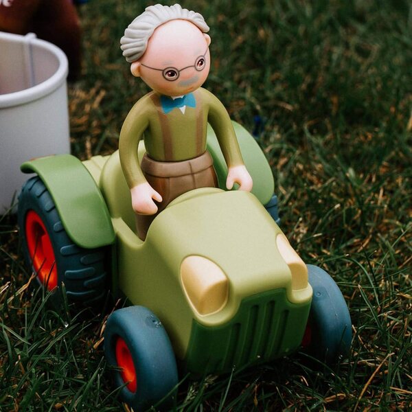 HABA Little Friends Nonno Kurt - Bambola Flessibile 11,5 cm in Plastica per Bambini 3+