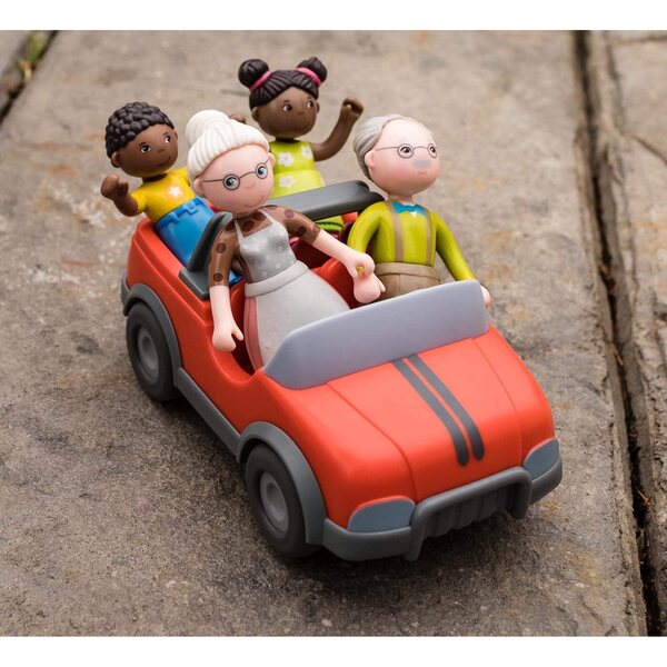 HABA Little Friends Nonno Kurt - Bambola Flessibile 11,5 cm in Plastica per Bambini 3+