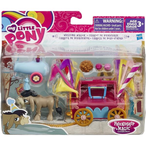 My Little Pony Willkommenswagen mit Esel mit verschrobenem Gekritzel und Minifigur 5 cm
