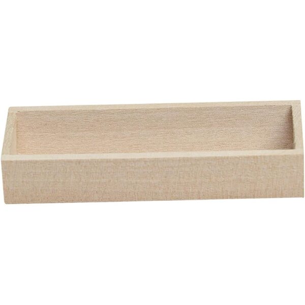 GARVALON Vaso in Miniatura in Legno Beige per Decorazioni Mini Casa 8,8x2,9x1,5 cm