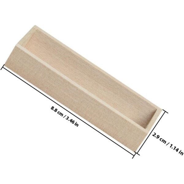 GARVALON Vaso in Miniatura in Legno Beige per Decorazioni Mini Casa 8,8x2,9x1,5 cm