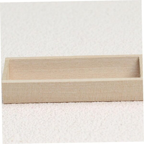 GARVALON Vaso in Miniatura in Legno Beige per Decorazioni Mini Casa 8,8x2,9x1,5 cm