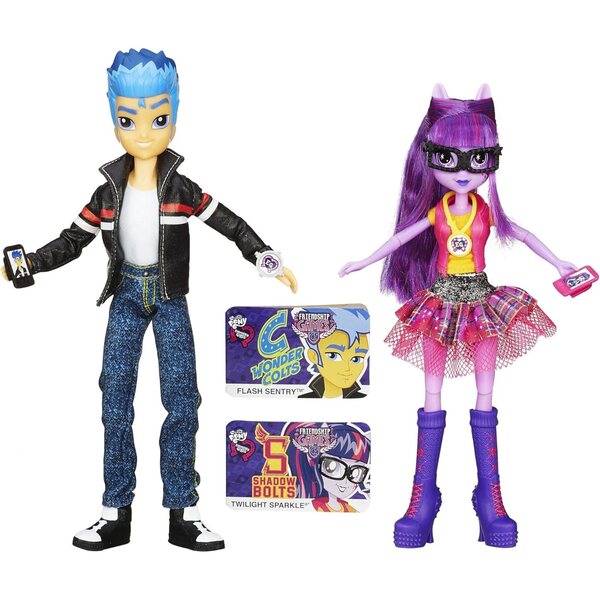 My Little Pony Equestria Girls-Set mit 2 Flash Sentry- und Twilight Sparkle-Figuren