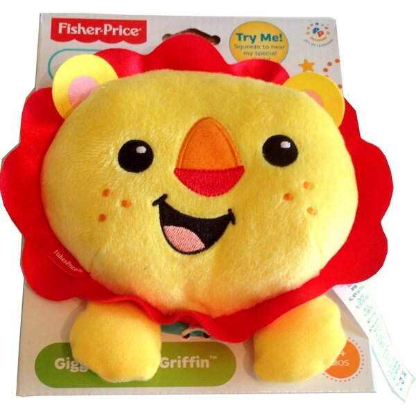 Fisher-Price Peluche Giggle Gang Griffin con Suoni e Riso per Bambini da 6 Mesi