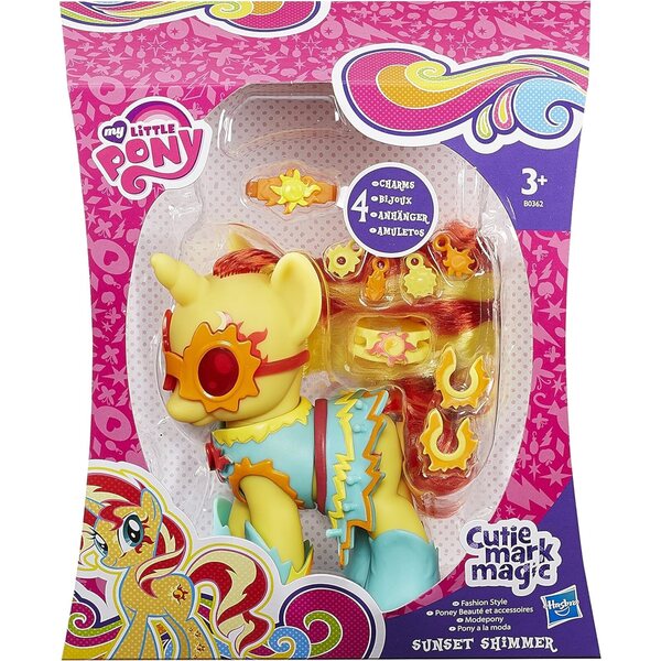 My Little Pony Sunset Shimmer Fashion Style mit 4 Breloques und leuchtenden Geräuschen
