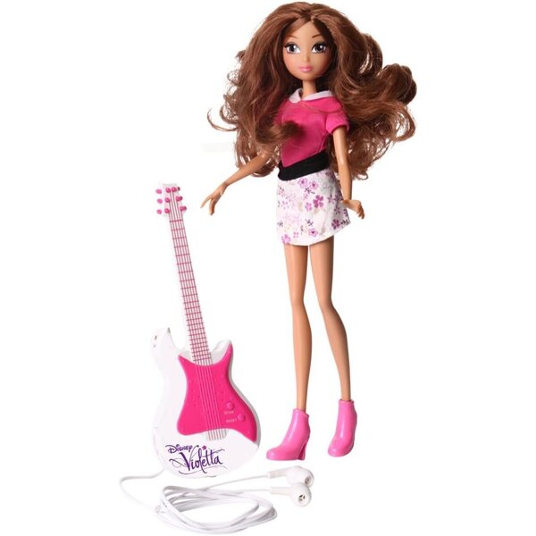 Violetta-Puppe mit UKW-Radiogitarre und Kopfhörern, Spielzeug für Mädchen ab 3 Jahren