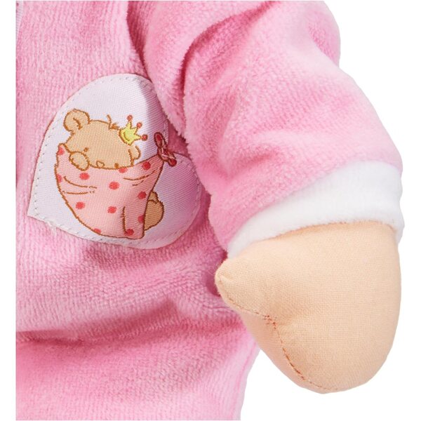 Heless Baby Lotti: 32 cm große Kuschelpuppe mit rosa Strampler für Kinder ab 18 Monaten