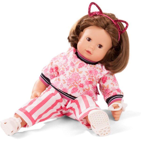 Götz Maxy Muffin Stripe Vibes bambole 42 cm corpo morbido occhi marroni set 8 pezzi