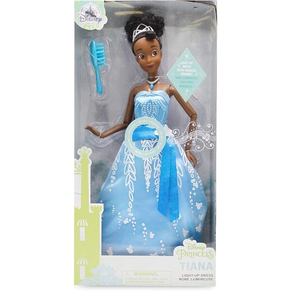 Premium-Tiana-Puppe mit leuchtendem Kleid und magischen Geräuschen – Die Prinzessin und der Frosch