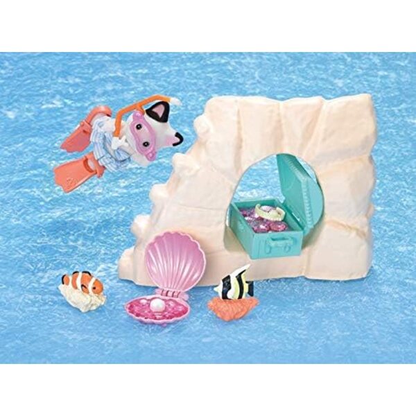 Sylvanian Families – Wasserabenteuer mit zweifarbigen kleinen Mädchen-Chat-Minipuppen
