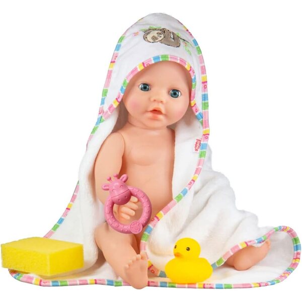 Heless 279 - Set 4 pezzi per bambole da 38 a 45 cm con asciugamano a cappuccio e accessori