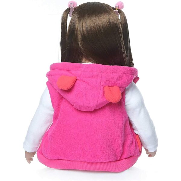 24" realistische wiedergeborene Babypuppe aus weichem Silikon mit komplettem Zubehör