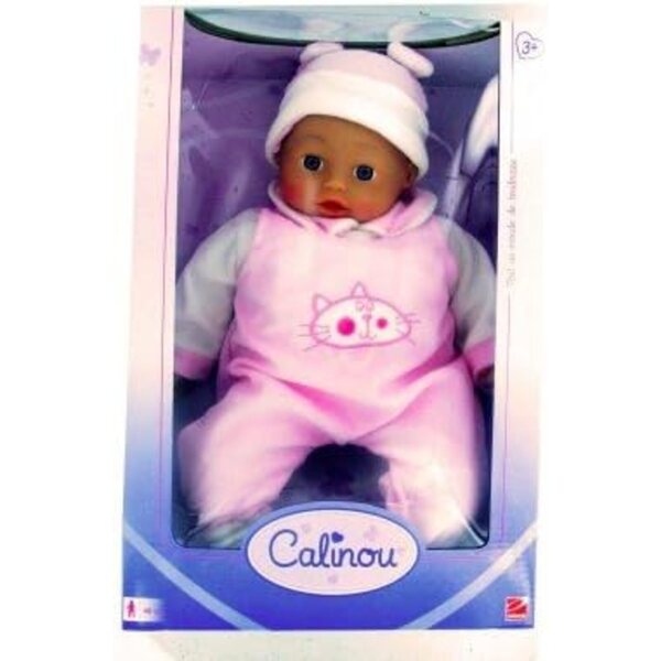 40 cm große Babypuppe im rosa-weißen Pyjama – weiche und zarte Puppe LGRI