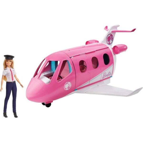 Mattel Avion Barbie mit Puppen und Zubehör für kreatives Spielen ab 3 Jahren
