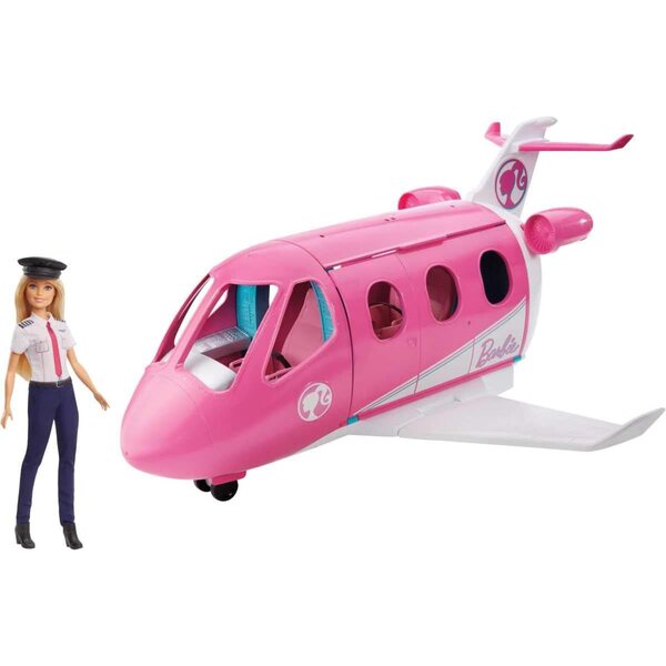 Mattel Avion Barbie mit Puppen und Zubehör für kreatives Spielen ab 3 Jahren
