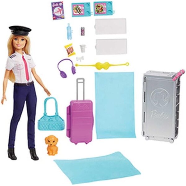 Mattel Avion Barbie mit Puppen und Zubehör für kreatives Spielen ab 3 Jahren