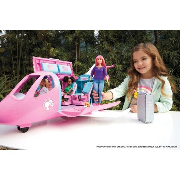 Mattel Avion Barbie mit Puppen und Zubehör für kreatives Spielen ab 3 Jahren