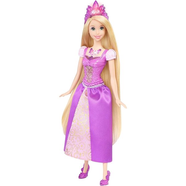 Disney Princess Raiponce Mattel mit Lichtern und Sensoren, funkelndes Kleid für Mädchen