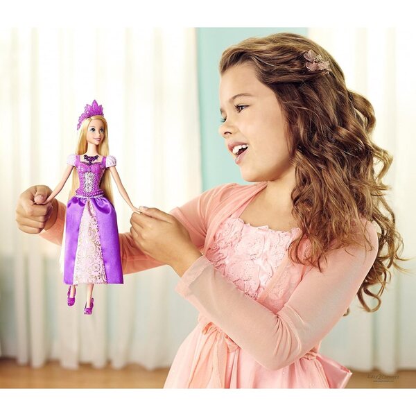 Disney Princess Raiponce Mattel mit Lichtern und Sensoren, funkelndes Kleid für Mädchen