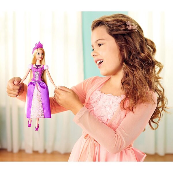 Disney Princess Raiponce Mattel mit Lichtern und Sensoren, funkelndes Kleid für Mädchen