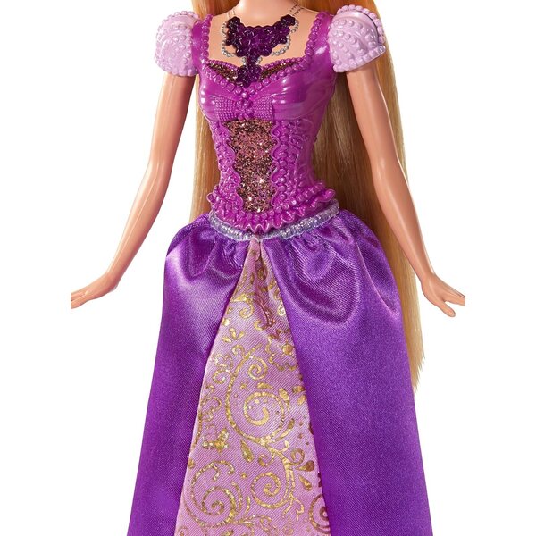 Disney Princess Raiponce Mattel mit Lichtern und Sensoren, funkelndes Kleid für Mädchen
