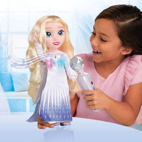 Elsa Singer Puppe 38 cm mit Mikrofon - Frozen 2 Reine des Neiges