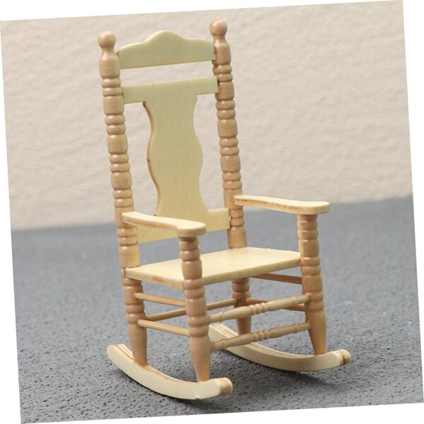 Sedia Miniatura in Legno per Casa delle Bambole - Decorazione Rustica Resistente 11x7 cm