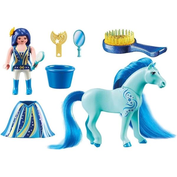 Playmobil 6169 - Principessa Bleuet con Cavallo da Spazzolare e Pettinare