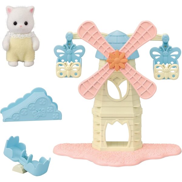 Sylvanian Families Die Kindermühle mit Perserkatze und Spielen – Spielzeugset