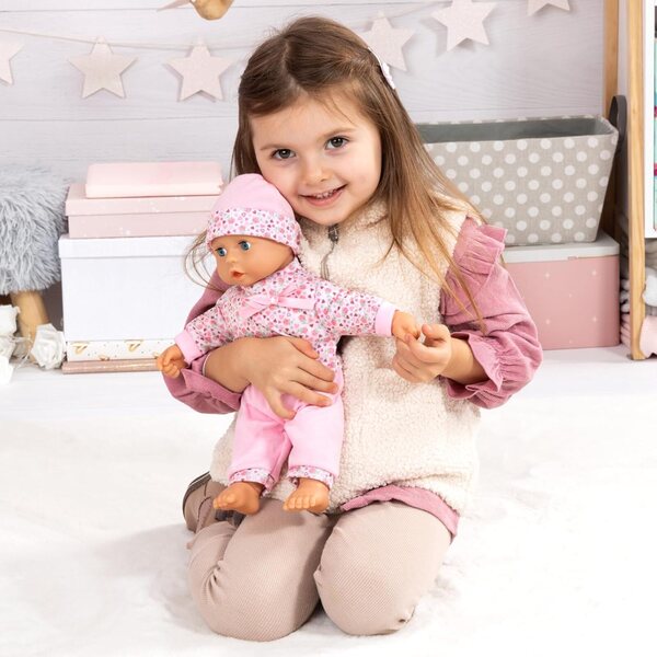 36 cm große Neugeborenenpuppe mit weichem Körper, inklusive Kleidung und Zubehör