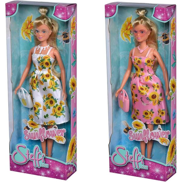 Steffi Love Sunflower 29cm: Modepuppe mit Sonnenblumen, Brille und Accessoires