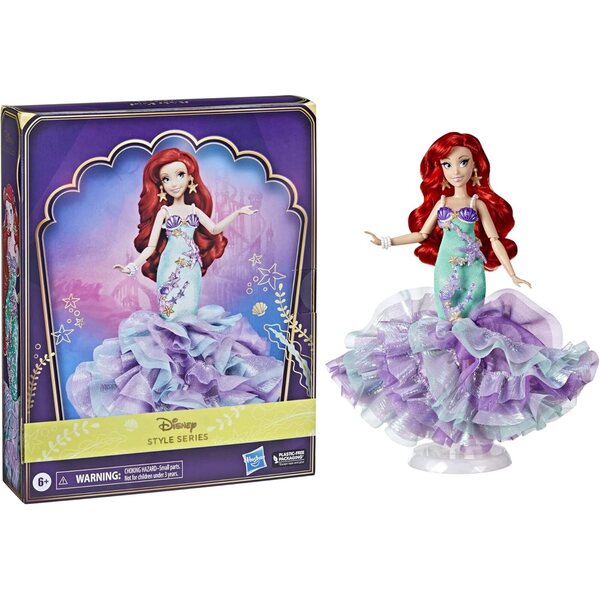 Ariel Deluxe-Puppe aus der Disney Princess Style-Serie mit Modeaccessoires, 28 cm