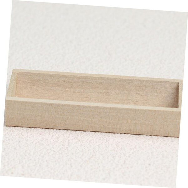 Mini Vaso in Legno Beige per Casa delle Bambole, Decorazione Realistica e Compatta