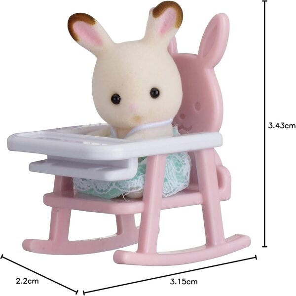 Sylvanian Families Babykoffer Hase mit Hochstuhl Mehrfarbig 3+
