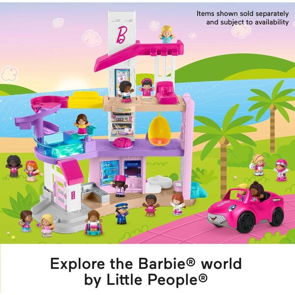 Fisher-Price Little People Barbie mit 2 Charakteren für Vorschulspiel ab 18 Monaten