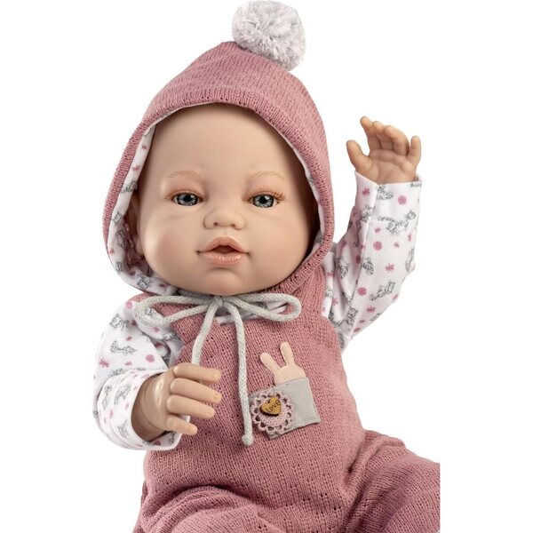 Muñecas Berbesa Baby Doll Giubbotto Neonato Grigio 42 cm con Scatola Collection