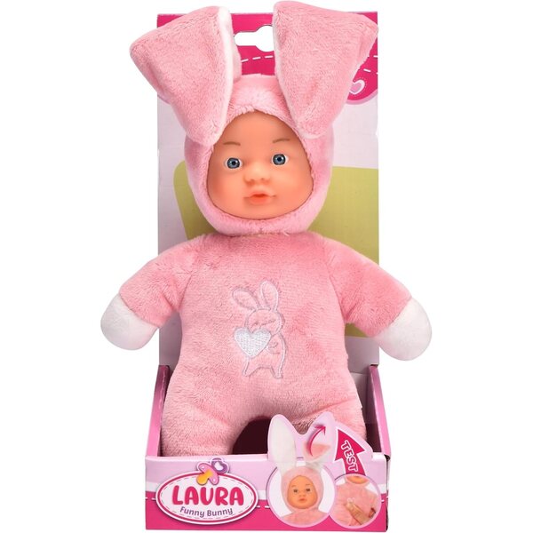 Laura Funny Bunny: 24 cm große interaktive Hasenpuppen für Kinder ab 12 Monaten