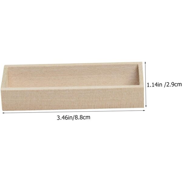 Mini dekorative Holzvase für Puppenhaus – handgefertigtes Deko-Accessoire