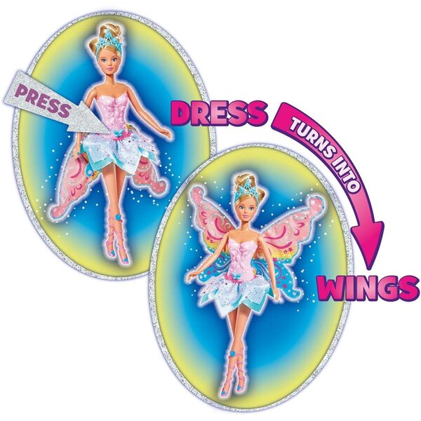 Steffi Love Flying Fairy von Simba, Feenpuppe mit funkelnden Flügeln 29 cm