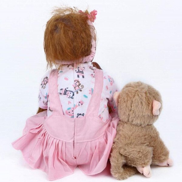 ZIYIUI Reborn Monkey Doll 52 cm. Weiches Silikon, lebensecht und weich für Babys
