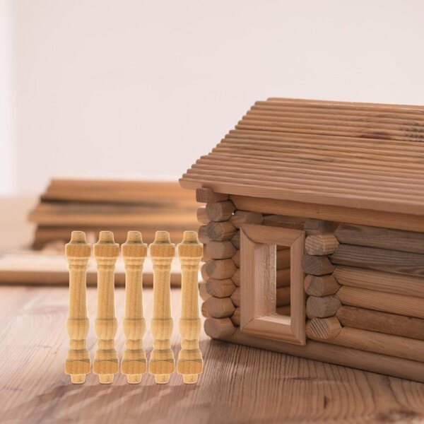 KOMBIUDA Set 36 Mini Corrimano in Legno per Casa delle Bambole, Leggeri e Resistenti