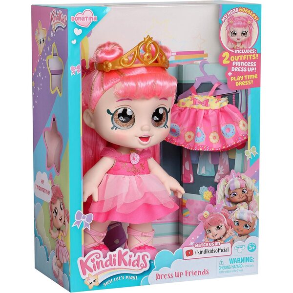 Kindi Kids Donatina Prinzessin mit 2 austauschbaren Kleidern für Kinder von 3–5 Jahren