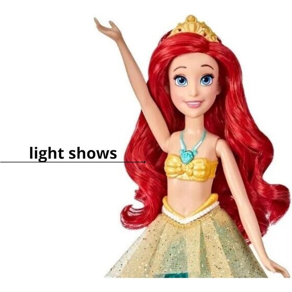 Disney Princess Ariel Ocean Lights 30 cm – Leuchtende Meerjungfrau mit beleuchtetem Schwanz für Mädchen