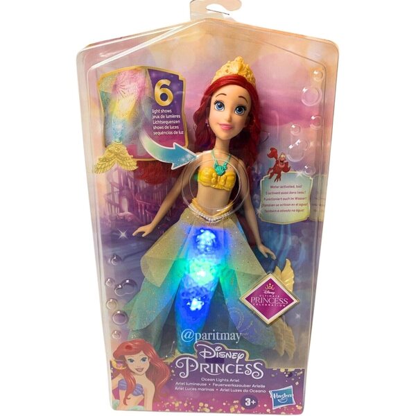 Disney Princess Ariel Ocean Lights 30 cm – Leuchtende Meerjungfrau mit beleuchtetem Schwanz für Mädchen