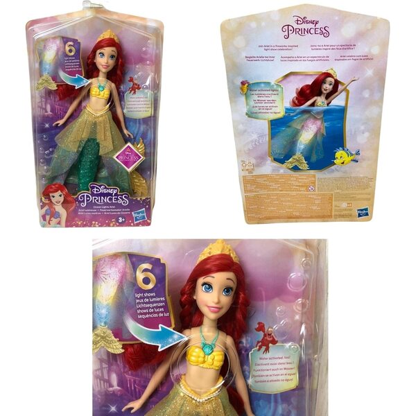 Disney Princess Ariel Ocean Lights 30 cm – Leuchtende Meerjungfrau mit beleuchtetem Schwanz für Mädchen