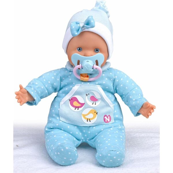 Bambola Nenuco Neonato Blu con Funzioni Realistiche e Succhietto Morbido